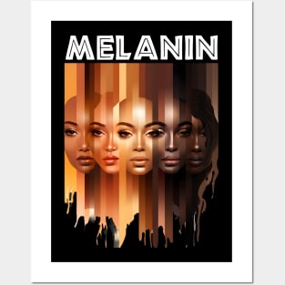 Melanin Shades Afrocentric Beauty For Women Posters and Art